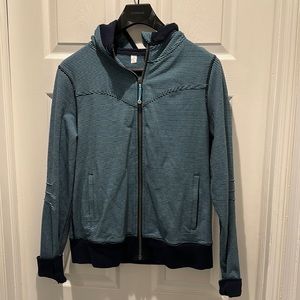 Lululemon Blue Striped Zippup Size 12